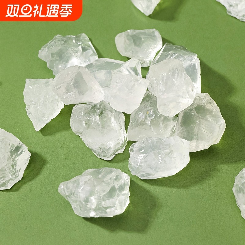 天然白水晶原矿扩香石香薰石大颗粒白水晶碎石消磁石鱼缸装饰摆件
