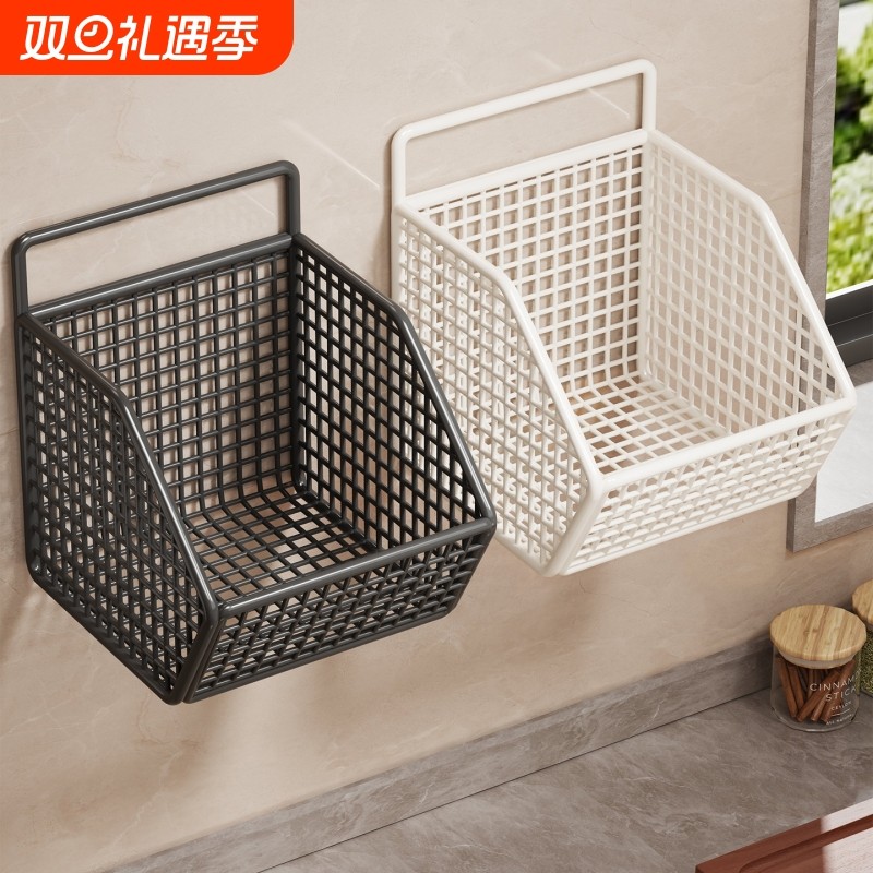 葱姜蒜置物架厨房壁挂式大蒜收纳架家用多层调料储物架双层杂物