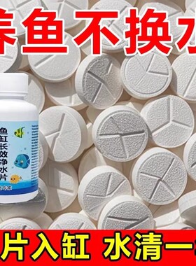 鱼缸净水片澈净化水质去腥水族箱鱼池清水养鱼净水剂增氧换水长效