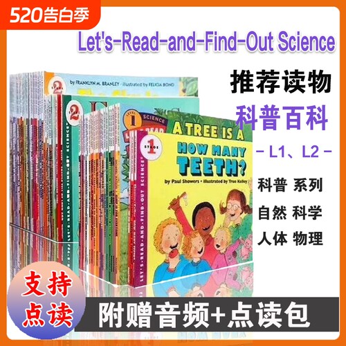 英文原版Let'sReadandFindOutScience自然科学启蒙L2儿童读物科一科二英文科普百科绘本人体物理文化点读