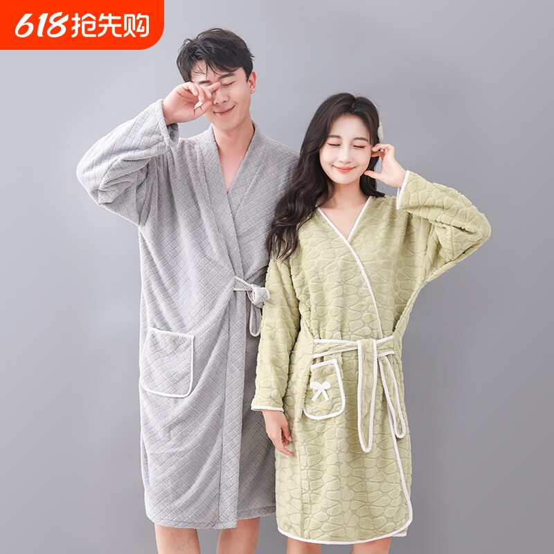 浴袍可穿式浴巾男款居家家用睡袍女款洗澡大浴巾比纯棉吸水柔软