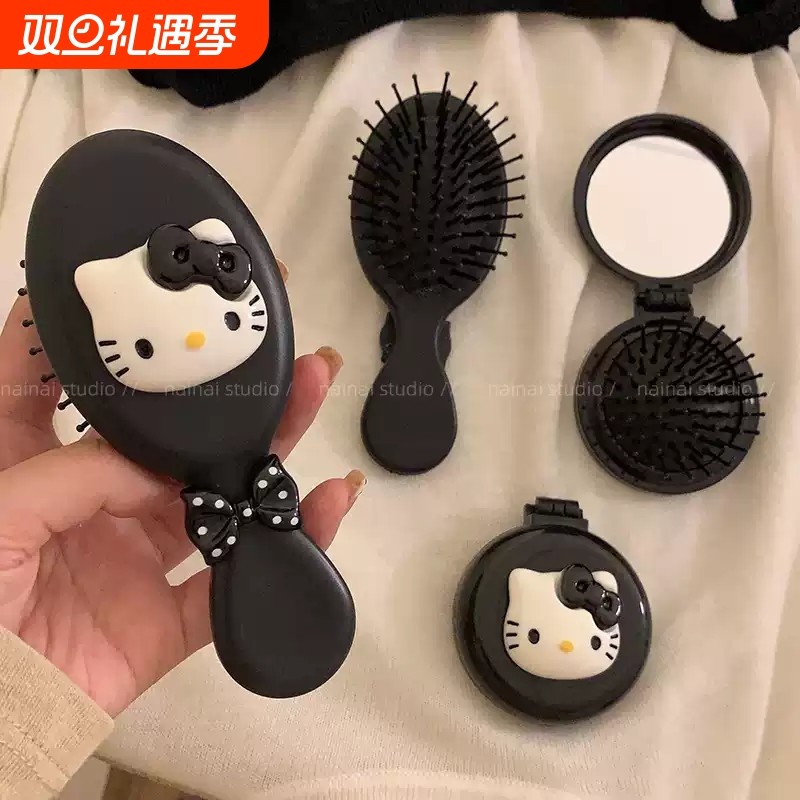 可爱Kitty小梳子~少女心蝴蝶结KT猫咪气囊梳迷你随身携带气垫