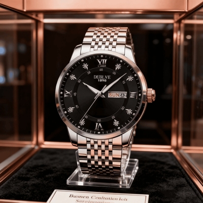 正品名牌钢带商务防水石英腕表高级感男士男款手表全自动非机械表