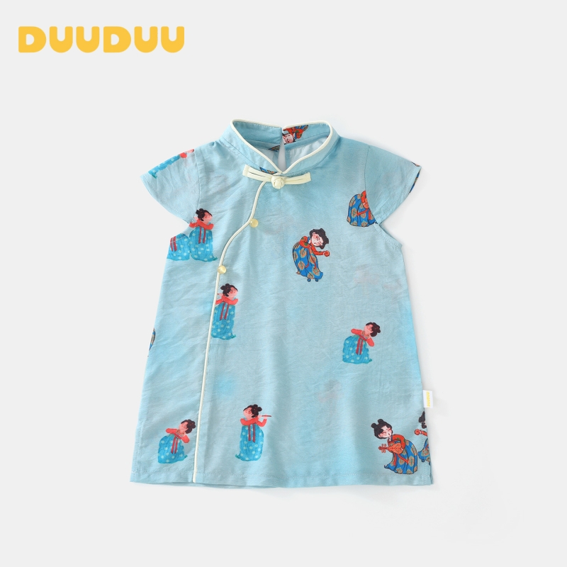 DUUDUU小童短袖旗袍夏季国风衣服