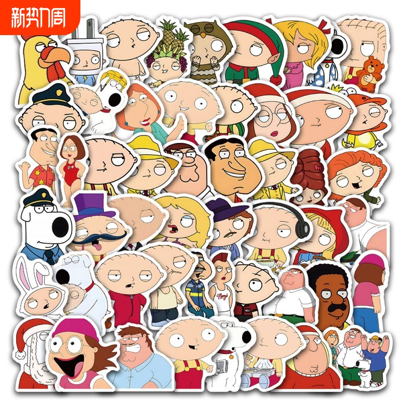 Family guy恶搞之家贴纸搞笑抽象动漫周边手机壳手账行李箱