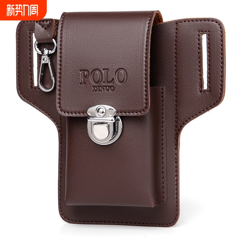 2024新款手机腰包男士工地干活皮套烟盒挂钥匙穿皮带专用防水轻便