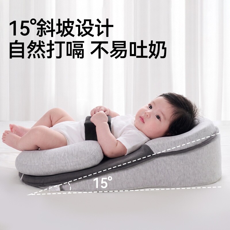 防溢奶呛奶枕头新生儿枕宝宝喂奶神器哺乳枕躺喂婴儿防吐奶斜坡垫