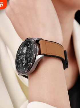 适用华为GT6手表表带watchGT5皮GT6Pro手表带GT5pro新款pro高级FIT3女款荣耀磁吸腕带夏季智能运动绿色皮质