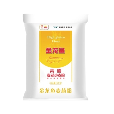 金龙鱼高筋麦芯小麦粉5kg家用面包粉馒头饺子面条高筋面粉