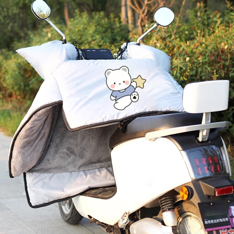 加厚防风电瓶车挡风被