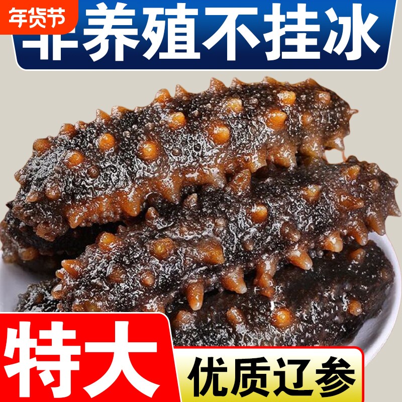 鲜蒸即食海参大连鲜活辽刺参滋补刺参礼盒品质旗舰店水产冷冻年货