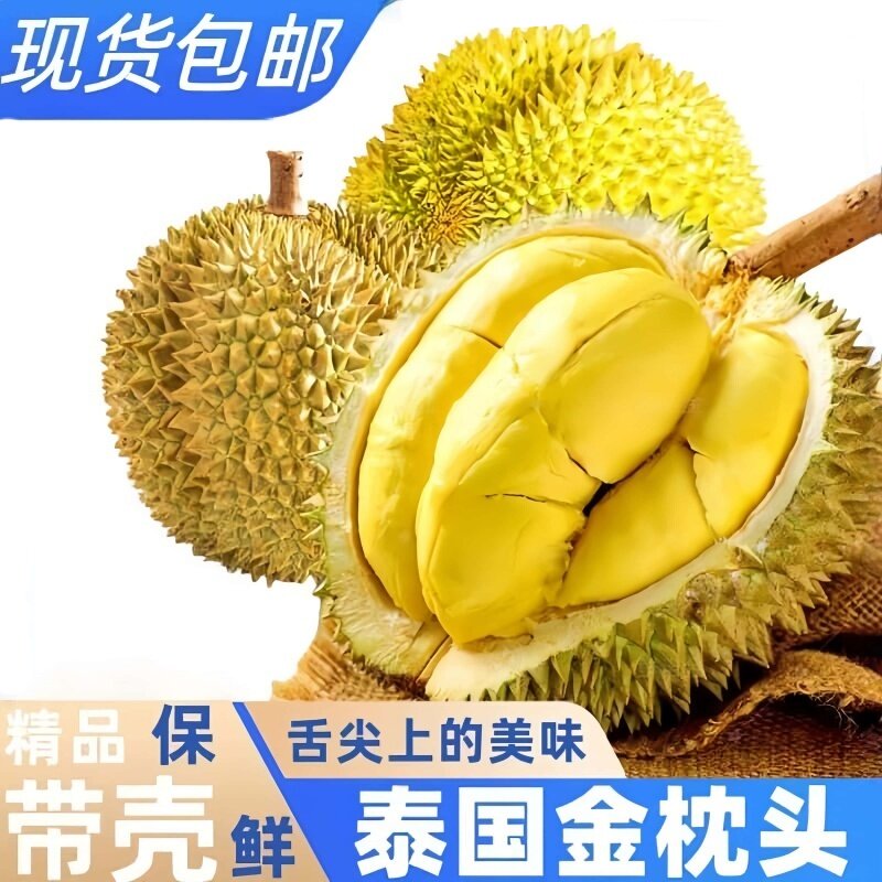 新鲜泰国金枕榴莲鲜果a果树上熟巴掌顺丰包邮干包整个冷冻果肉