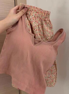 甜美带胸垫吊带睡衣女夏