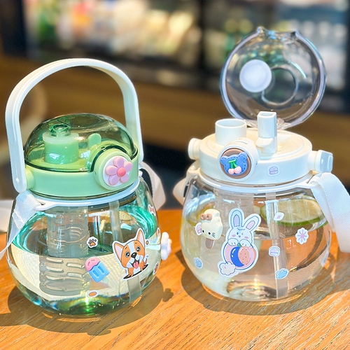 Высококачественный вместительный и большой детский милый стакан, трубочка, чайная чашка со стаканом, популярно в интернете