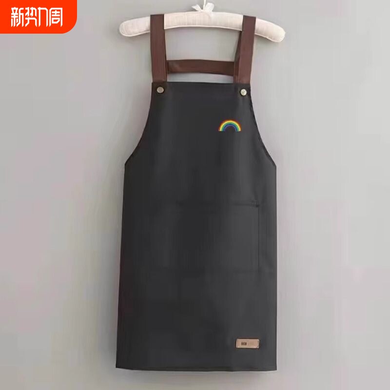2025新款家用厨房专用围裙网红防水防油女夏季做饭围腰工作服加长
