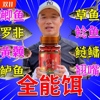 邓刚全能鲜丹蚯蚓颗粒钓鱼鱼饵主攻鲫鲤草鳊野钓专用挂钩即用饵料