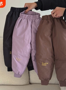 2026新款儿童冬季保暖棉男童女童加厚长裤冬季童装工装裤子THH458