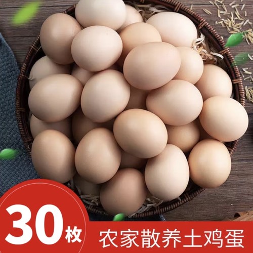 土鸡蛋新鲜现发鸡蛋原产地营养土农家正宗鸡山林散养谷物农场蛋黄