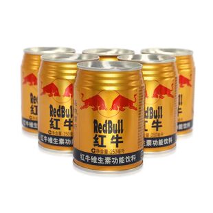 红牛饮料维生素功能250ml*6瓶运动牛磺酸罐装原味饮用
