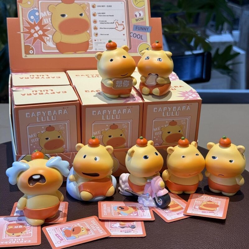 玩偶系列水豚盲盒桌面可爱卡通小摆件送朋友小礼物嘟嘟卡通公仔