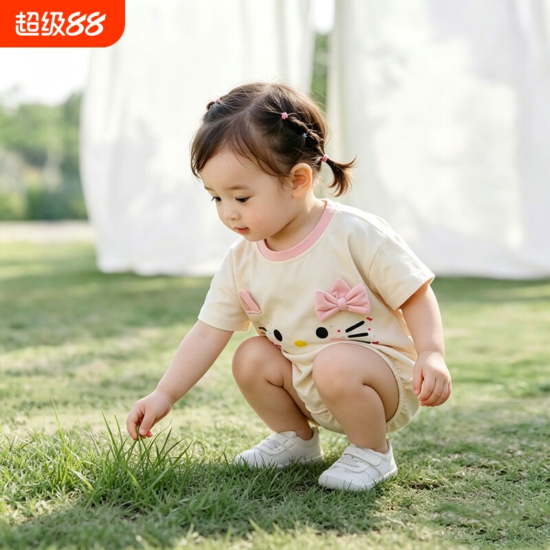 婴儿衣服夏装新款女宝宝包屁衣薄图片