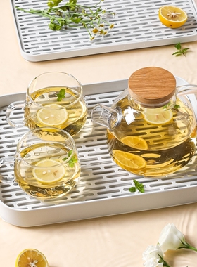 塑料沥水托盘长方形家用放茶杯水杯水壶杯子汲水滤水接水盘