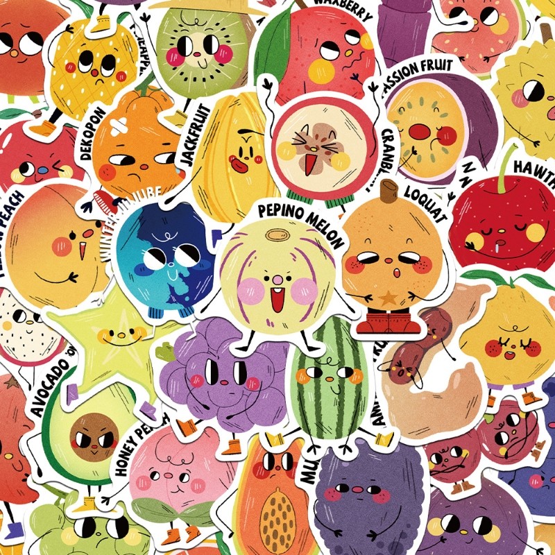 100张绘本风水果贴纸趣味ins风儿童装饰手账桌面手机壳笔记本,文具电教/文化用品/商务用品,贴纸/立体贴纸,淘宝优惠券,粉丝福利购,淘宝优惠卷