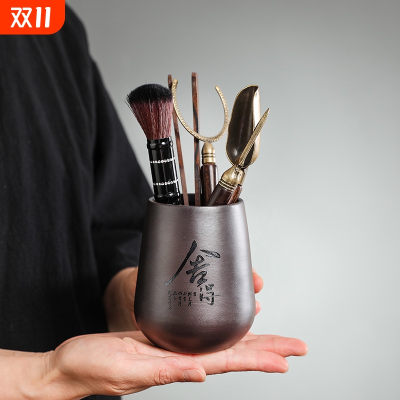 茶道六君子套装功夫茶具配件大全茶桌茶台泡茶工具茶刀茶夹刷用品