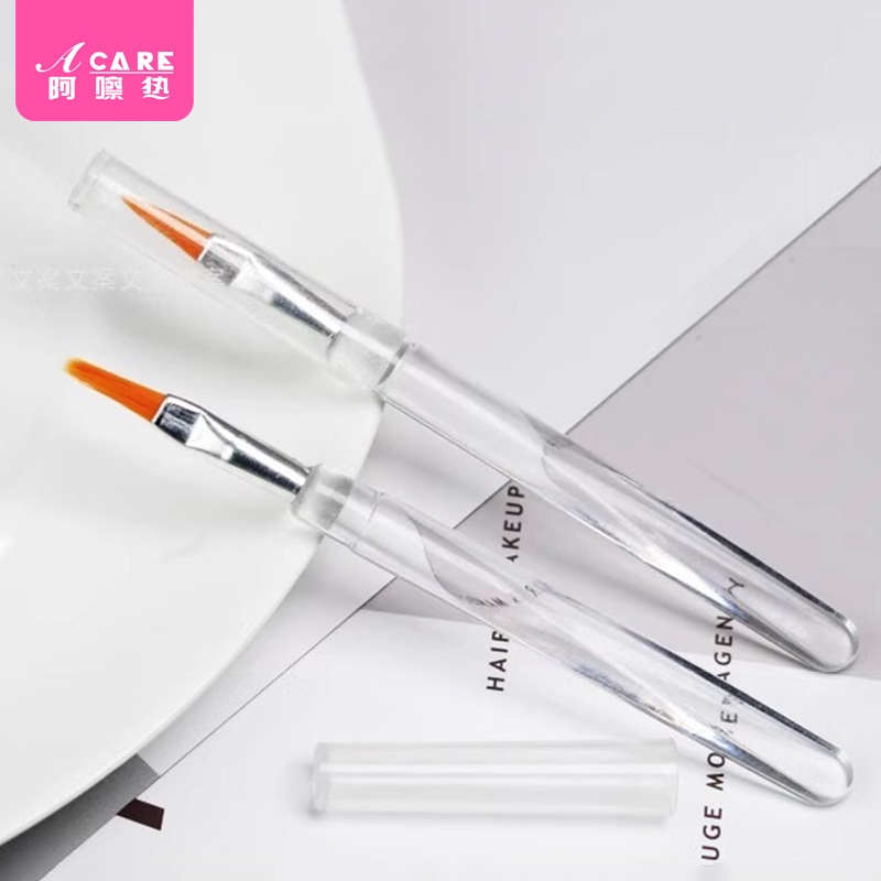 唇刷FC1sl001-透明带盖迷你口红唇膏化妆刷便携式新款化妆工具柔