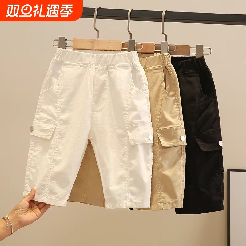男童夏装短裤2024新款儿童薄款休闲中裤夏款七分裤子潮纯棉良品