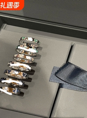 高版本对版摩斯密码爱心戒指女小众设计高级感轻奢百搭送对象礼物