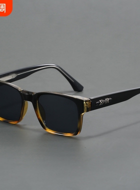 新款粗框近视镜超轻防蓝光变色眼