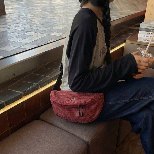 新款饺子包降落伞轻便大容量通勤简约休闲胸包单肩斜挎马鞍包#210