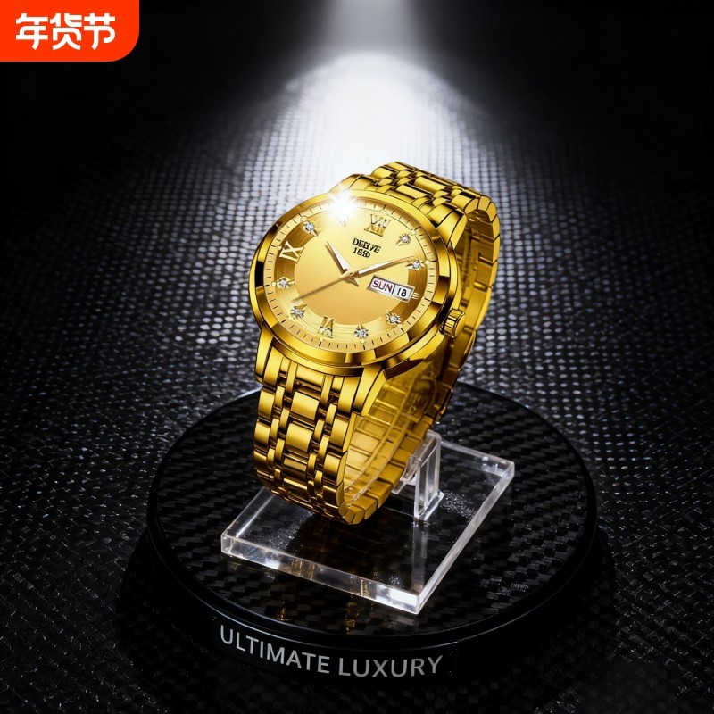 瑞士同款青少年初高中学生手表男款简约潮流全自动机械防水石英表