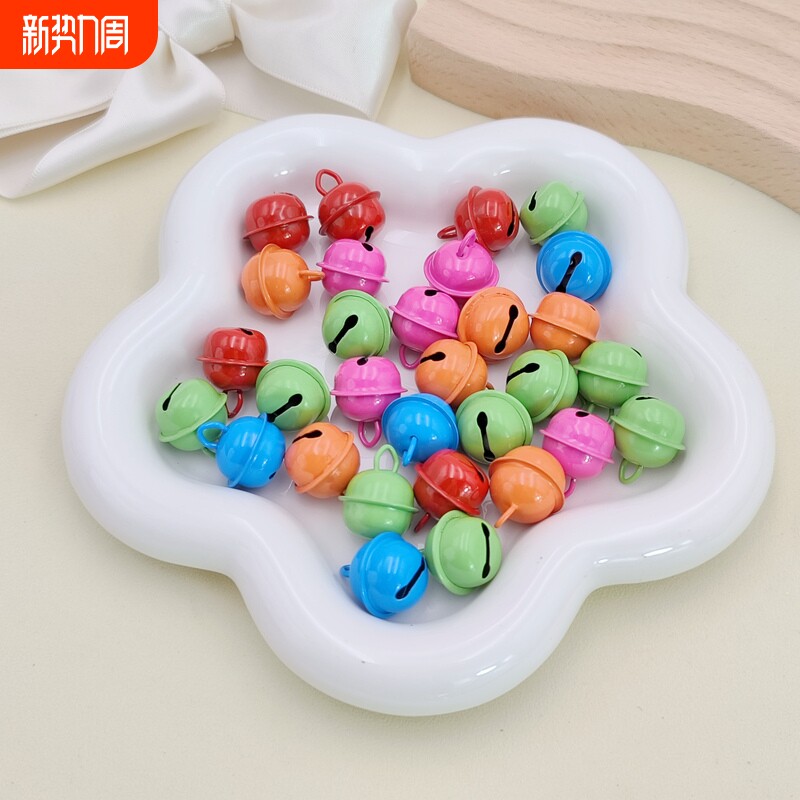 拼豆马卡龙色宠物猫咪小铃铛手工diy材料包挂件配件钥匙扣制作