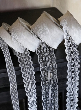九霞复古蕾丝发饰飘带绑发蝴蝶结diy花边花束丝带手工织带包装饰