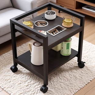 麻将桌棋牌室茶几茶水柜麻将机专用茶水架子可移动小边几客厅桌边
