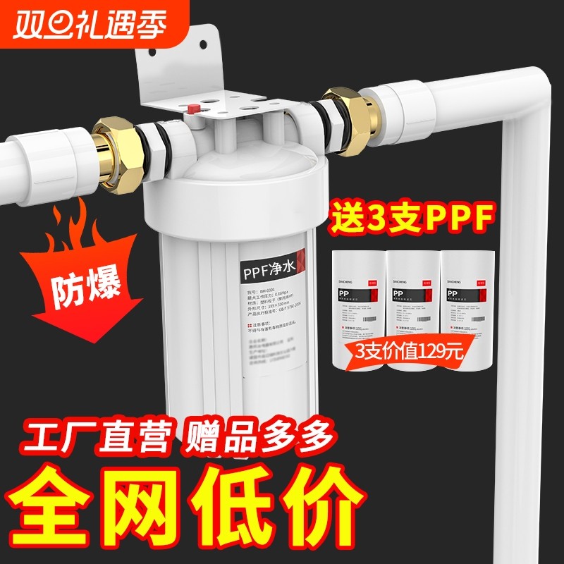 大白瓶前置过滤器中央净水器家用胖蓝瓶自来水全屋大流量除氯阻垢
