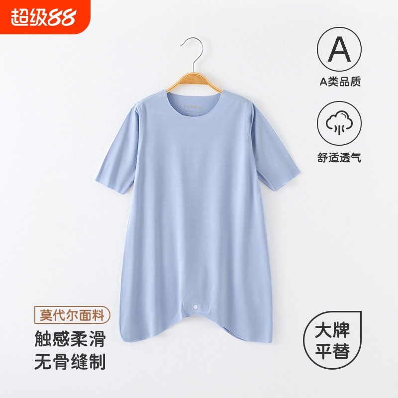 婴儿睡衣夏季薄款a类无骨宝宝睡袍夏天空调服小月龄家居连体衣