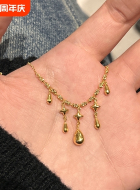 水滴精美流苏设计感项链