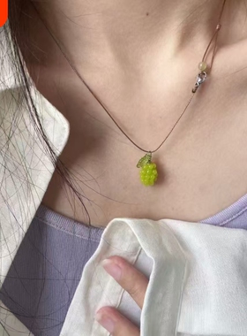 耳洞绿色设计森系无清新大感脸的葡萄耳环小耳耳饰小耳坠夹适合众