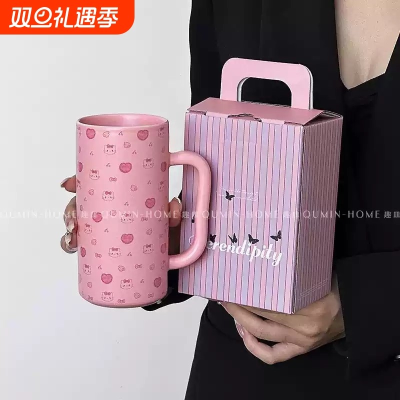 趣皿卡通陶瓷杯少女心马克杯可爱咖啡杯情侣水杯高颜值早餐牛奶杯