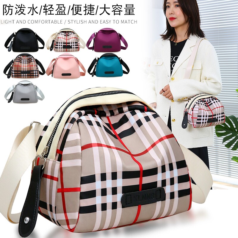 新款女包时尚百搭牛津布贝壳包女包潮单肩小包包女士斜挎包多规格