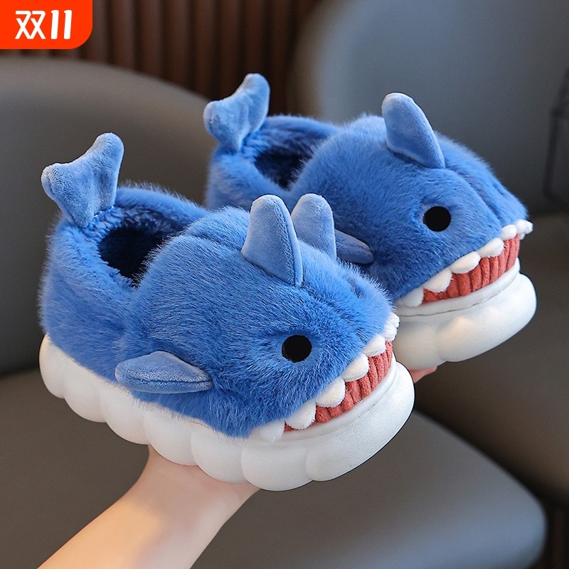 冬季外穿保暖儿童棉拖鞋