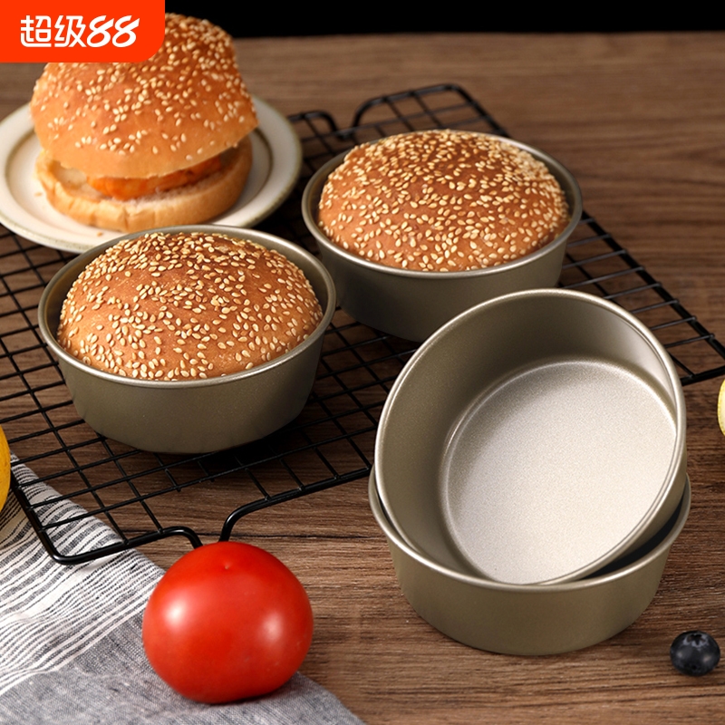汉堡模具圆形芝士乳酪小蛋糕烘焙工具家用烤箱烤面包食品级手工