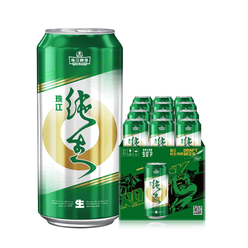 鲜爽口感就喝珠江纯生啤酒图片