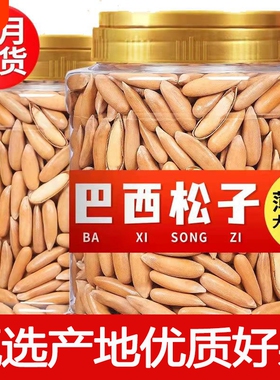 新货巴西松子大颗粒薄皮手剥坚果散装炒货零食含罐重250g500g罐装
