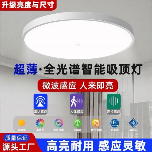 led节能灯感应吸顶灯入门过道灯