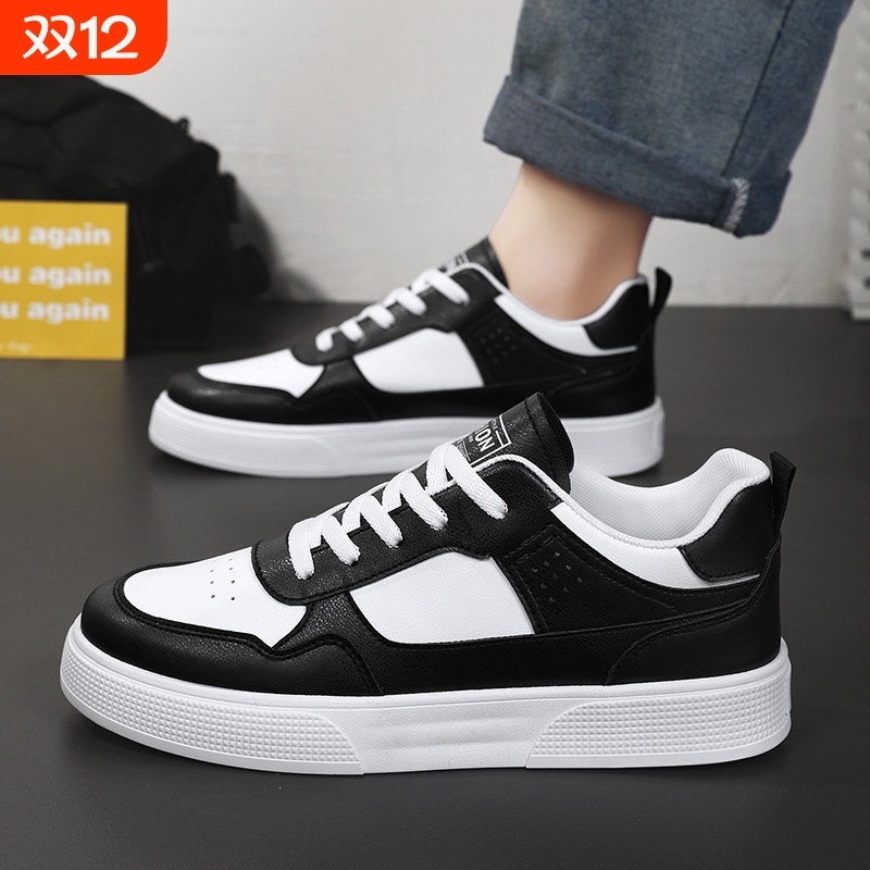 小众休闲板鞋男2025新款春季透气百搭ins情侣款厚底增高小白鞋子