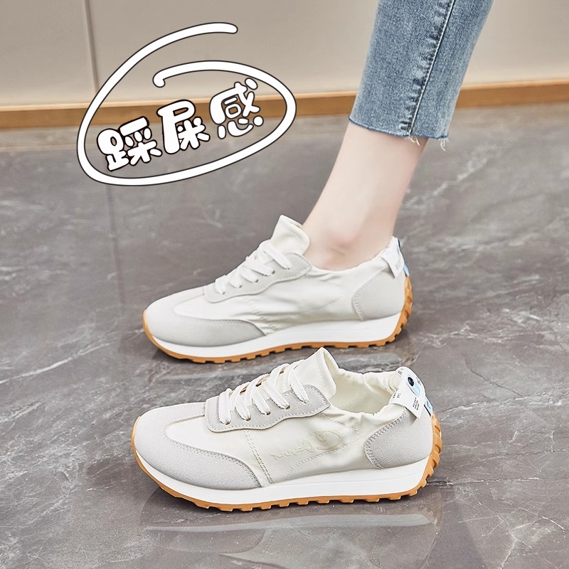踩屎感运动鞋女2025夏季新款透气德训鞋透气百搭阿甘孕妇休闲板鞋